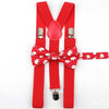Parent Child Soild Suspenders Bowtie Set Men & Kids