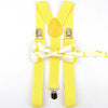 Parent Child Soild Suspenders Bowtie Set Men & Kids