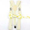 Parent Child Soild Suspenders Bowtie Set Men & Kids