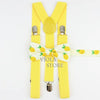 Parent Child Soild Suspenders Bowtie Set Men & Kids