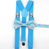 Parent Child Soild Suspenders Bowtie Set Men & Kids