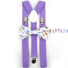 Parent Child Soild Suspenders Bowtie Set Men & Kids