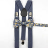 Parent Child Soild Suspenders Bowtie Set Men & Kids