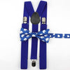 Parent Child Soild Suspenders Bowtie Set Men & Kids