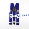 Parent Child Soild Suspenders Bowtie Set Men & Kids