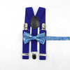 Parent Child Soild Suspenders Bowtie Set Men & Kids