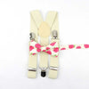 Parent Child Soild Suspenders Bowtie Set Men & Kids