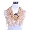 Luxury Brand design Summer Lady Lace Scarf  Flexible Women Triangle