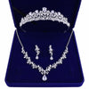 Luxury Noble Crystal Leaf Bridal Jewelry Sets Rhinestone Crown Tiaras