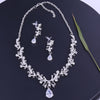 Luxury Noble Crystal Leaf Bridal Jewelry Sets Rhinestone Crown Tiaras