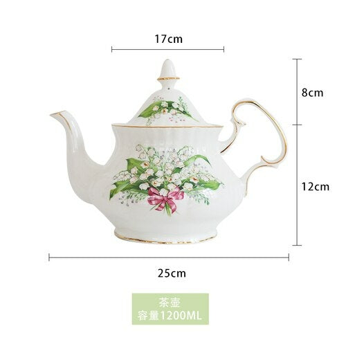 MIDOSHARK High quality lily of the valley bone china tableware Bone