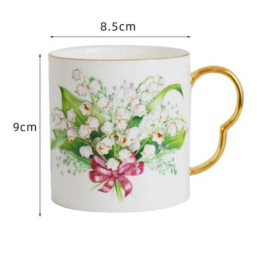 MIDOSHARK High quality lily of the valley bone china tableware Bone