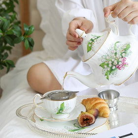 MIDOSHARK High quality lily of the valley bone china tableware Bone