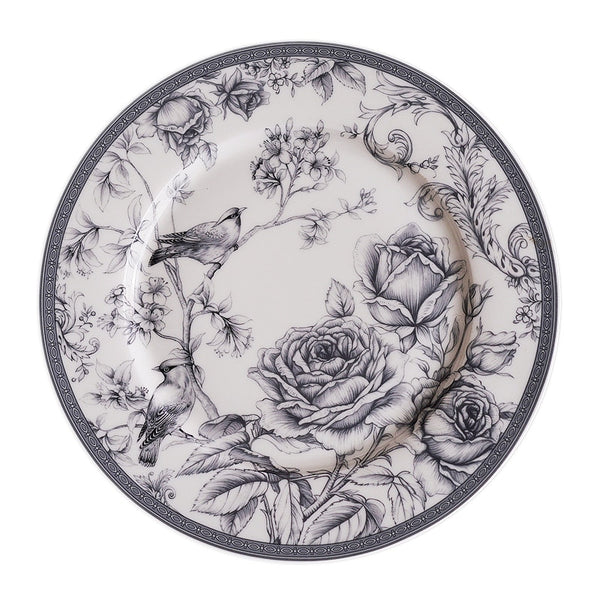 MIDOSHARK Rose Flower and Bird Series Bone China Dinner Plate  Home