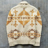 Mens Autumn Pattern Print Knitted Cardigan Sweaters Coat  Male Winter