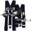 Mens Kids Plaid Striped Suspenders Bowtie Sets