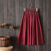 Midi Knee Length Summer Skirt Women With Belt