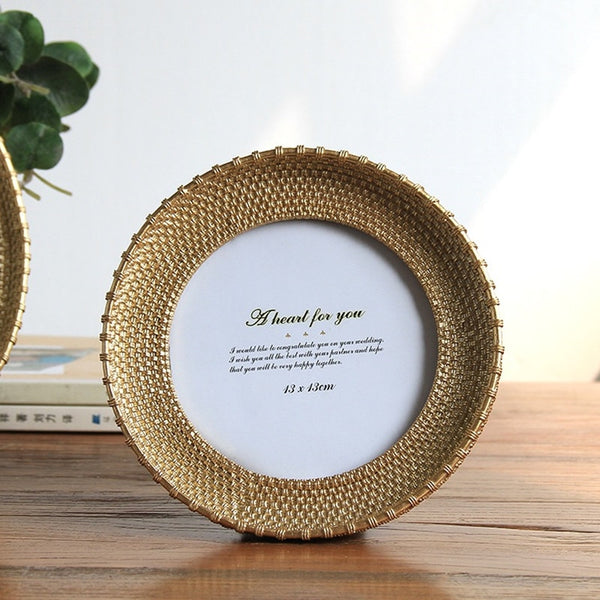 Modern Style Round Photo Frame Home Family Decoration Resin Picture