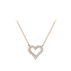 Modian A Row Glittering Zirconia Lovely Hearts Shape 925 Sterling