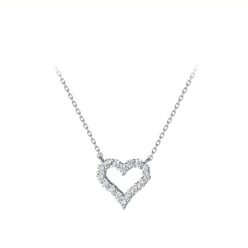 Modian A Row Glittering Zirconia Lovely Hearts Shape 925 Sterling