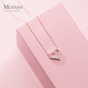 Modian A Row Glittering Zirconia Lovely Hearts Shape 925 Sterling