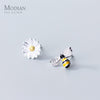 Modian New Arrival 100% 925 Sterling Silver Enamel Cute Bee & Flower