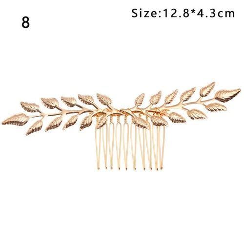 Mujer Western Fashion Retro Hair Bands For Women Wedding Metal Gold