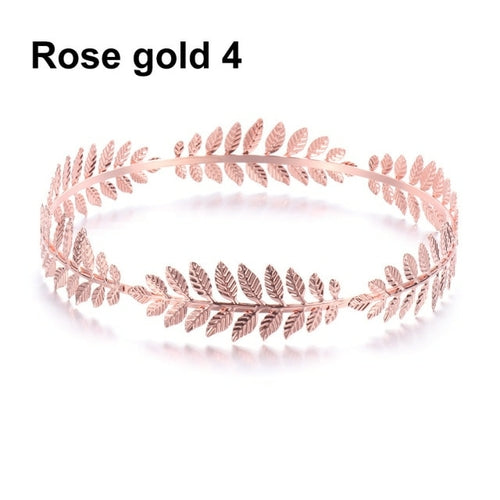 Mujer Western Fashion Retro Hair Bands For Women Wedding Metal Gold