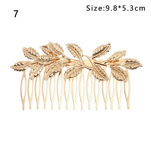 Mujer Western Fashion Retro Hair Bands For Women Wedding Metal Gold