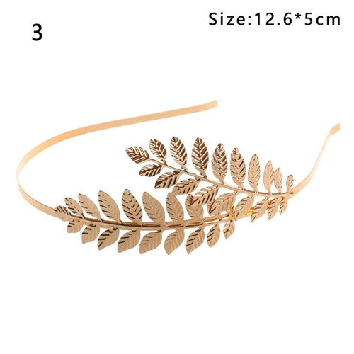 Mujer Western Fashion Retro Hair Bands For Women Wedding Metal Gold