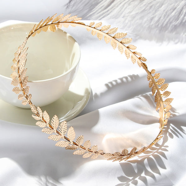 Mujer Western Fashion Retro Hair Bands For Women Wedding Metal Gold