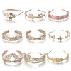 Mujer Western Fashion Retro Hair Bands For Women Wedding Metal Gold