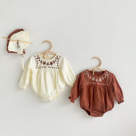 Newborn Baby Girls Embroidery Cotton Set