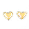 New Arrivals Cute Colorful Glitter 3D Resin Heart Stud Earrings For