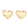 New Arrivals Cute Colorful Glitter 3D Resin Heart Stud Earrings For