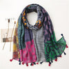 New Fashion Million Polka Floral Fringe Viscose Shawl Scarf Lady High