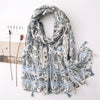 New Fashion Million Polka Floral Fringe Viscose Shawl Scarf Lady High