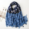 New Fashion Million Polka Floral Fringe Viscose Shawl Scarf Lady High