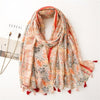 New Fashion Million Polka Floral Fringe Viscose Shawl Scarf Lady High