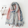 New Fashion Million Polka Floral Fringe Viscose Shawl Scarf Lady High