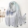 New Fashion Million Polka Floral Fringe Viscose Shawl Scarf Lady High