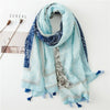 New Fashion Million Polka Floral Fringe Viscose Shawl Scarf Lady High