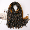 New Fashion Million Polka Floral Fringe Viscose Shawl Scarf Lady High