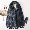 New Fashion Million Polka Floral Fringe Viscose Shawl Scarf Lady High