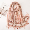 New Fashion Million Polka Floral Fringe Viscose Shawl Scarf Lady High