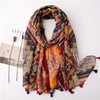 New Fashion Million Polka Floral Fringe Viscose Shawl Scarf Lady High