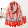 New Fashion Million Polka Floral Fringe Viscose Shawl Scarf Lady High