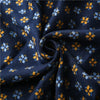 Navy Blue Luxury Floral Fringe Viscose Scarf