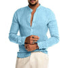 New Men's Casual Blouse Cotton Linen Shirt Loose Tops Short Sleeve Tee