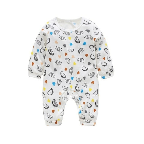 New Newborn Baby clothes Boys Girls Rompers cute Animal Printed Long